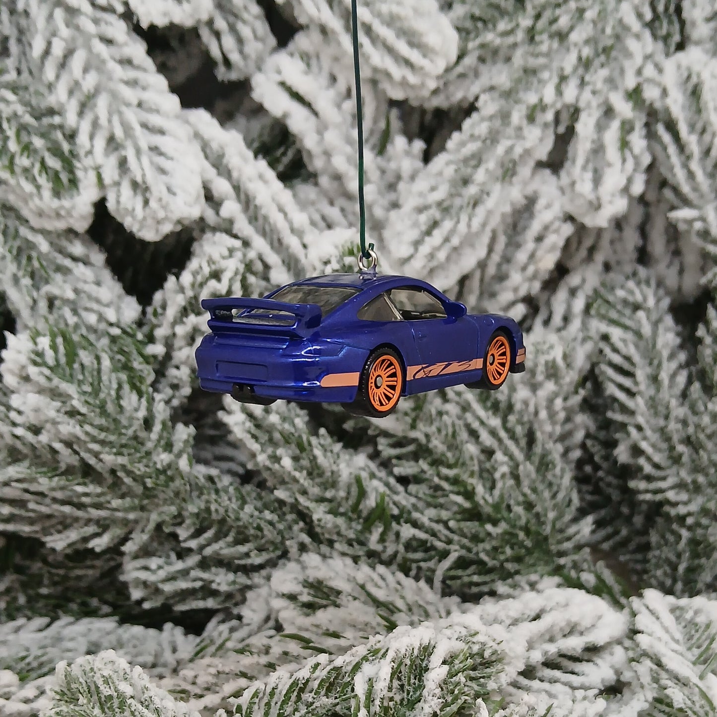 Porsche 911 GT3 Ornament Christmas Tree Decoration Unique Gift Green Blue