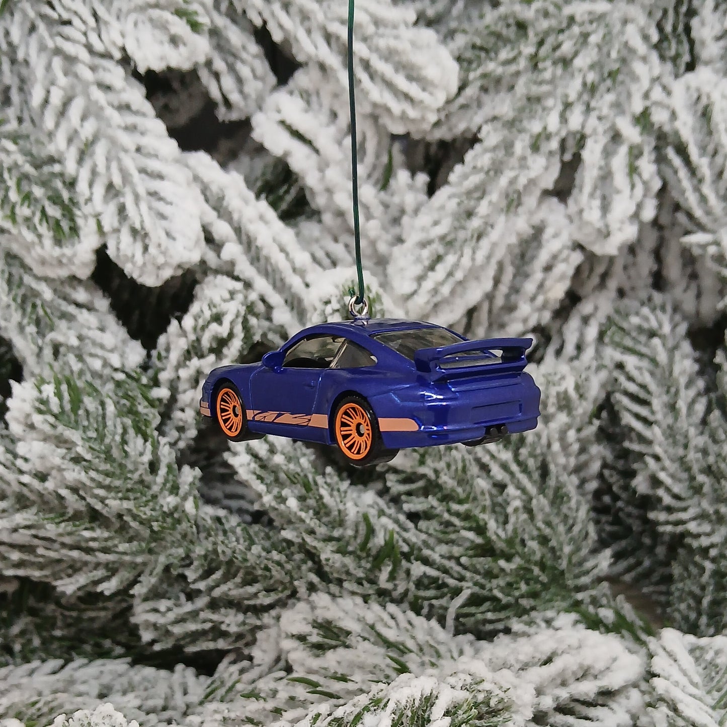 Porsche 911 GT3 Ornament Christmas Tree Decoration Unique Gift Green Blue
