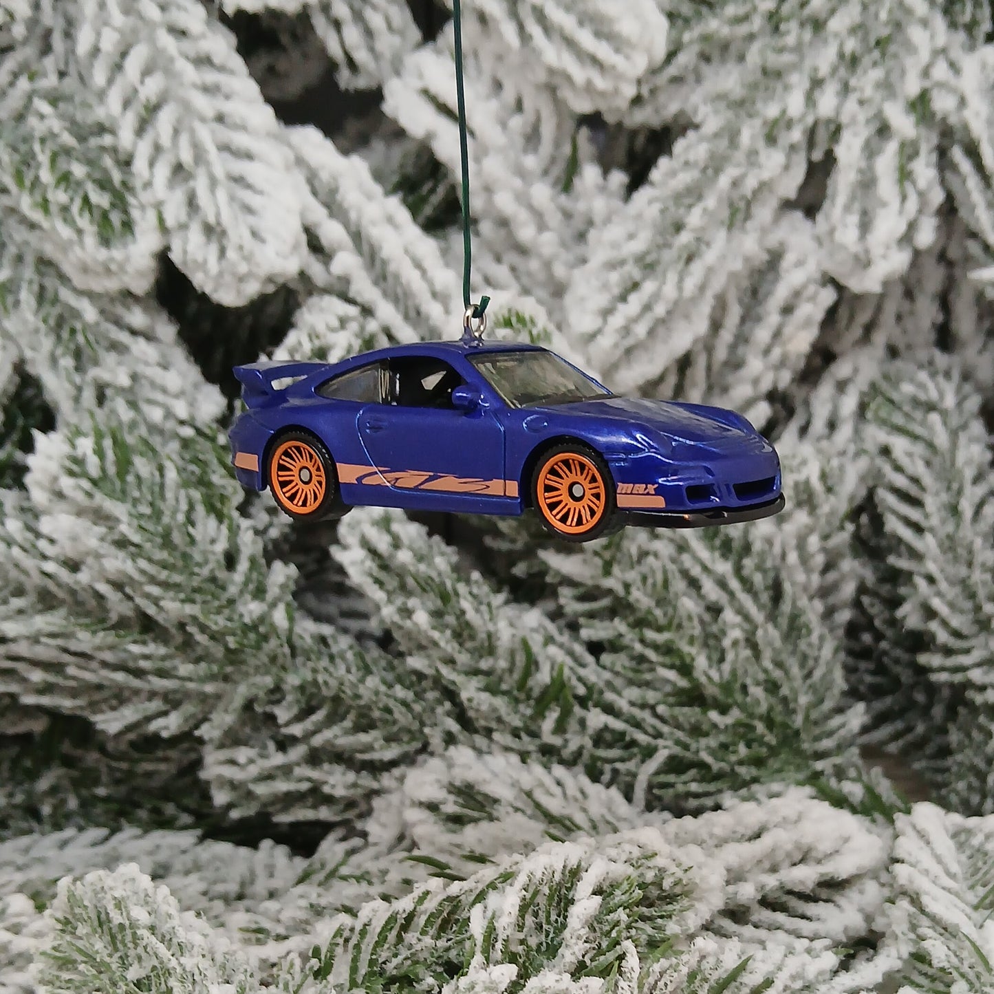 Porsche 911 GT3 Ornament Christmas Tree Decoration Unique Gift Green Blue