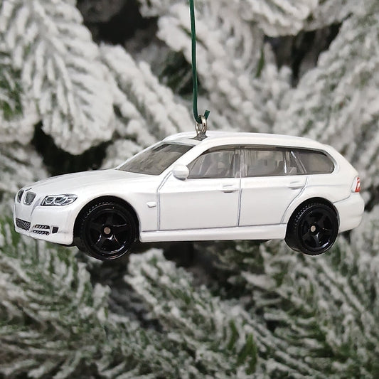 BMW 3 Series TOURING 2012 Christmas Gift Idea Unique Car Xmas Tree Decoration 2013-2016 White