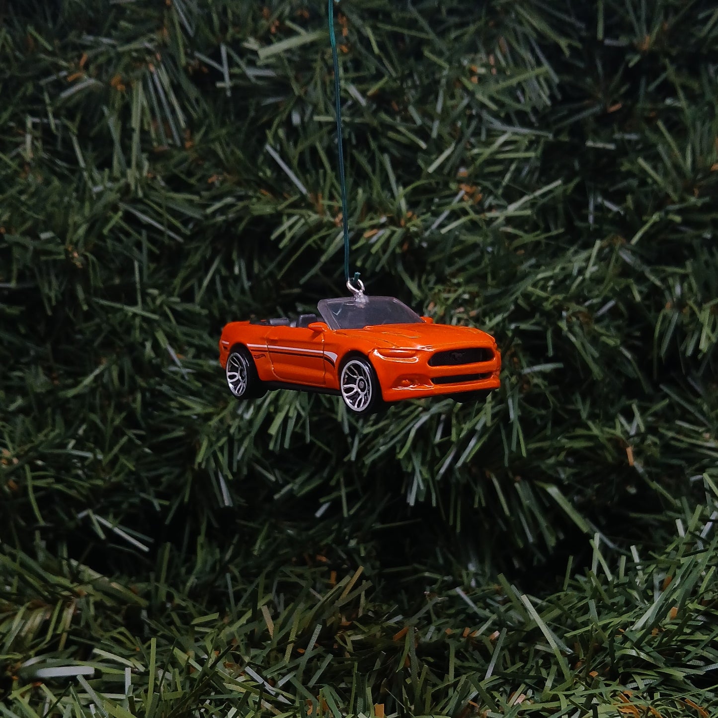 Ford Mustang 2015 Christmas Ornament Xmas Tree Decoration Gift Idea Orange Convertible