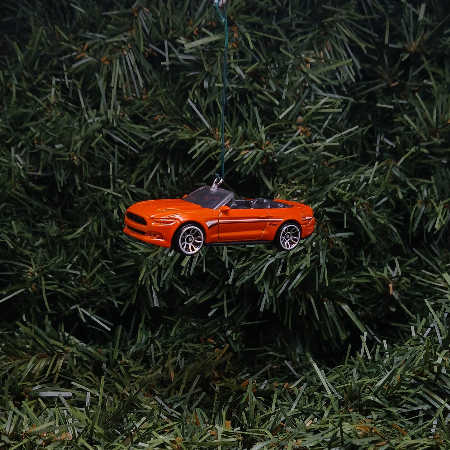 Ford Mustang 2015 Christmas Ornament Xmas Tree Decoration Gift Idea Orange Convertible