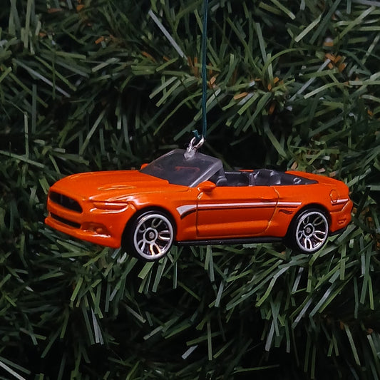 Ford Mustang 2015 Christmas Ornament Xmas Tree Decoration Gift Idea Orange Convertible