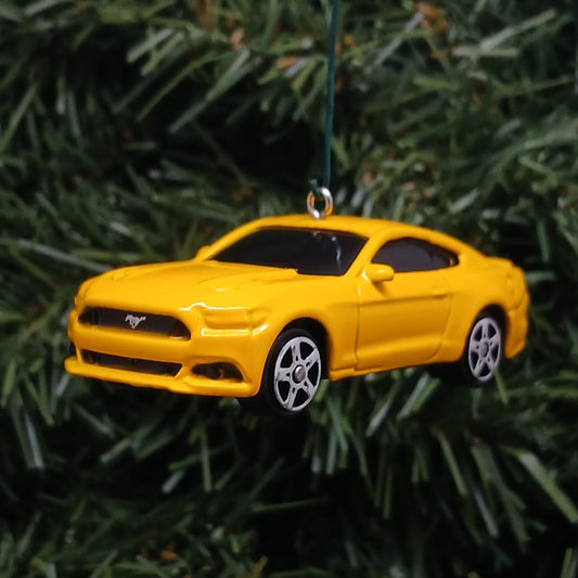 Ford Mustang 2015 GT Christmas Ornament Unique Xmas Tree Decoration Gift Idea Yellow