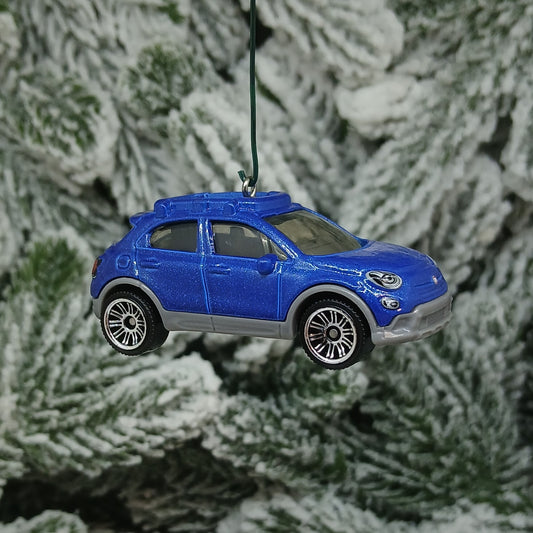 Fiat 2016 500X Ornament Christmas Gift Xmas Tree Decoration Blue White Orange