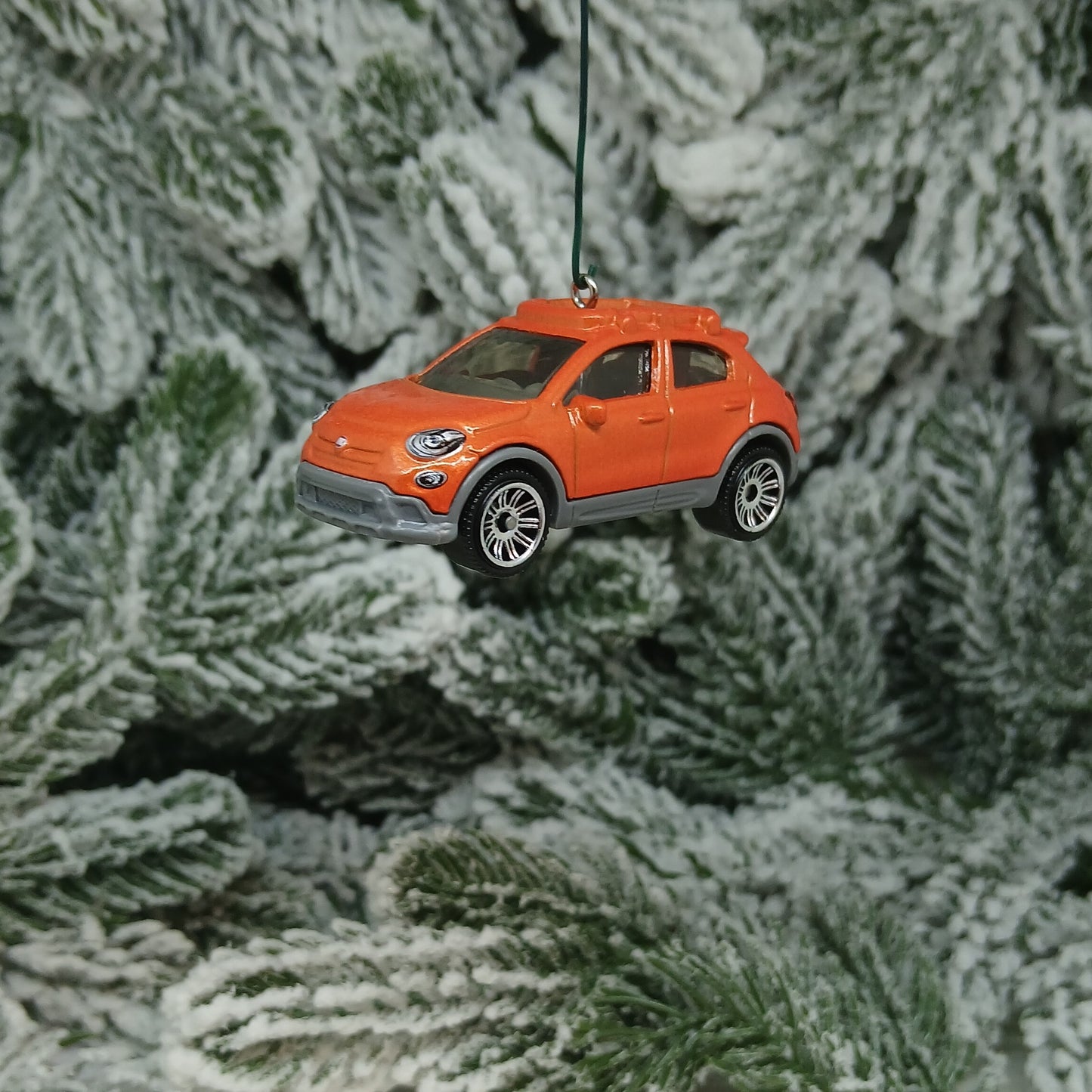Fiat 2016 500X Ornament Christmas Gift Xmas Tree Decoration Blue White Orange