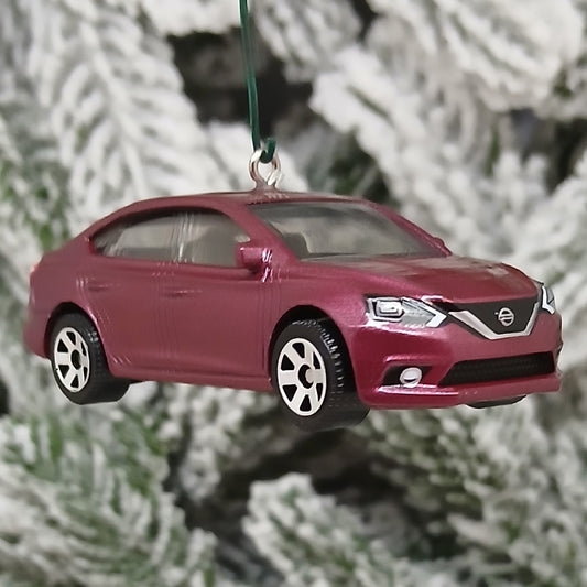 NISSAN SENTRA Christmas Ornament Unique Gift Car Xmas Tree Decoration 2016-2019 Red