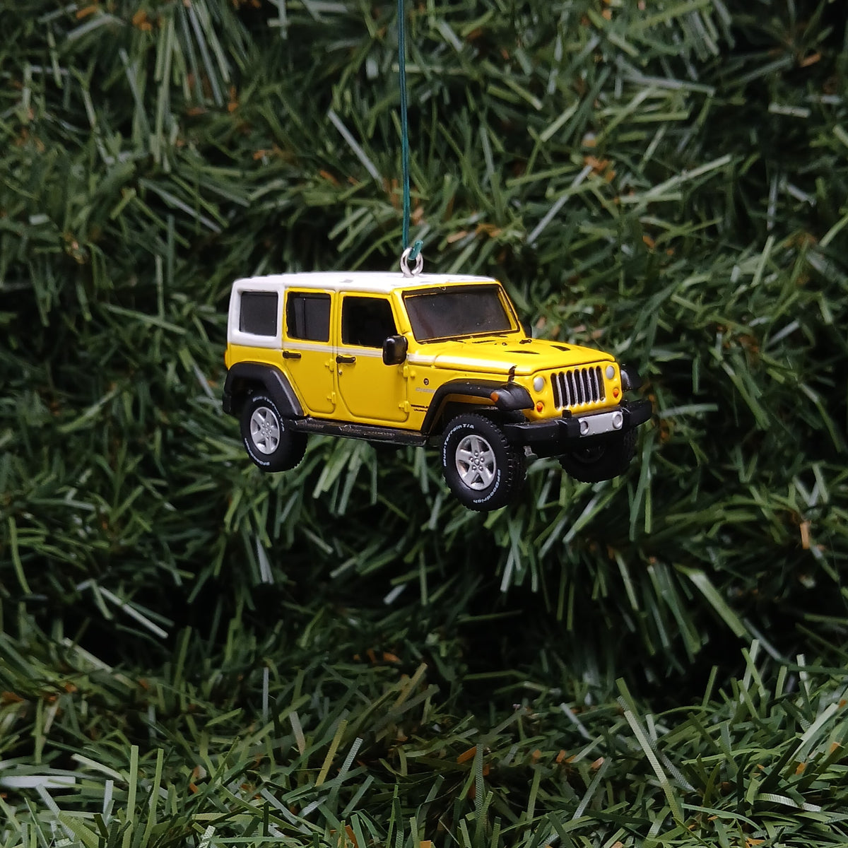 JEEP Wrangler Ornament Christmas Gift Xmas Decoration 4x4 2017 Acid Yellow 4 door