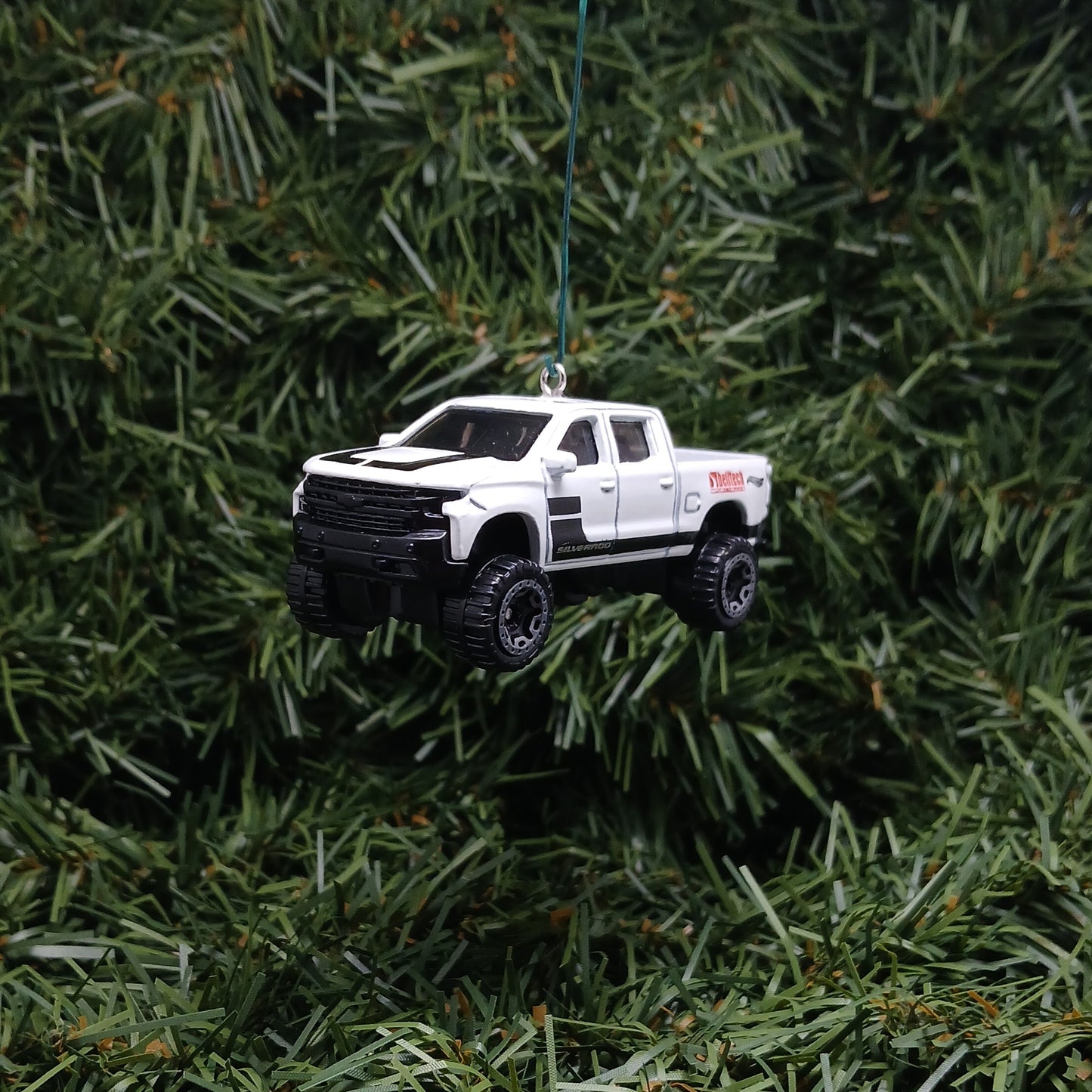 CHEVY SILVERADO Ornament Christmas Gift Idea 2019 Chevrolet Pickup Truck Xmas Tree Decoration White