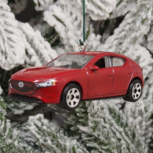 Mazda 3 2019 Ornament Christmas Tree Decoration Unique Xmas Gift Idea 2020-2024 Red Silver Black