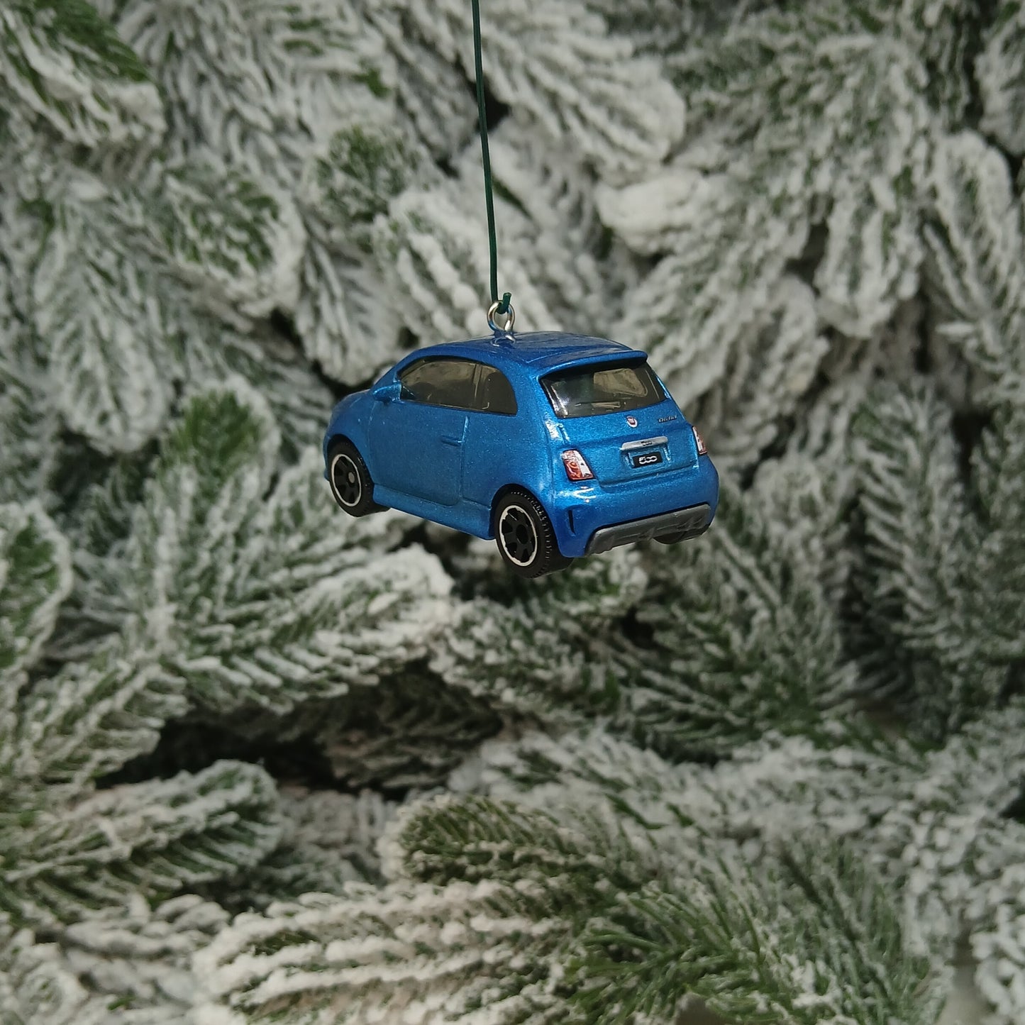 Fiat 2019 500 Turbo Ornament Christmas Gift Xmas Tree Decoration Red Blue
