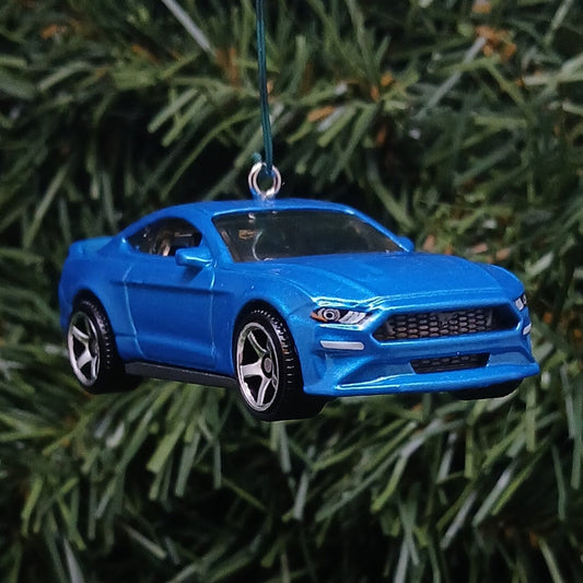 Ford 2019 Mustang Christmas Ornament Unique Gift Xmas Tree Decoration Velocity Blue