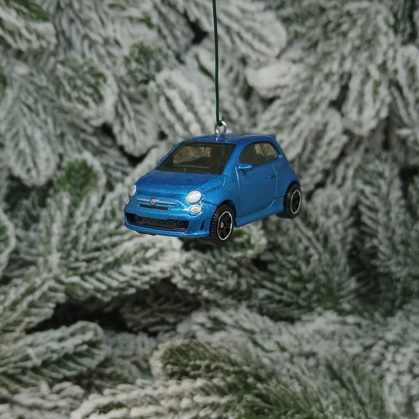 Fiat 2019 500 Turbo Ornament Christmas Gift Xmas Tree Decoration Red Blue