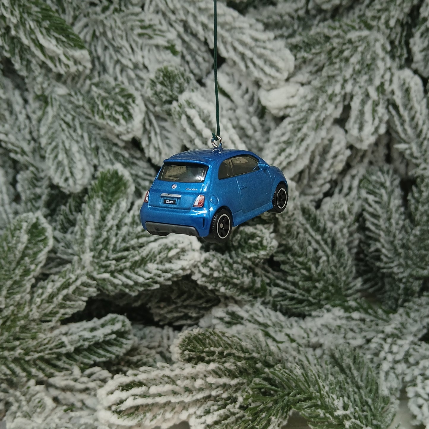 Fiat 2019 500 Turbo Ornament Christmas Gift Xmas Tree Decoration Red Blue