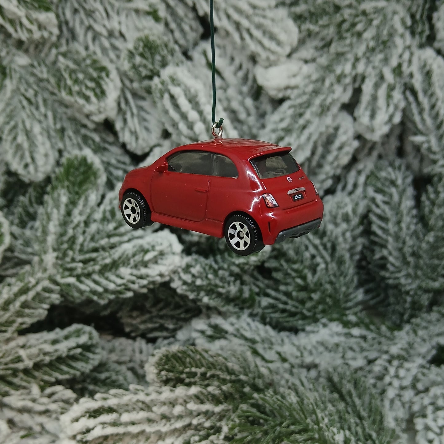 Fiat 2019 500 Turbo Ornament Christmas Gift Xmas Tree Decoration Red Blue