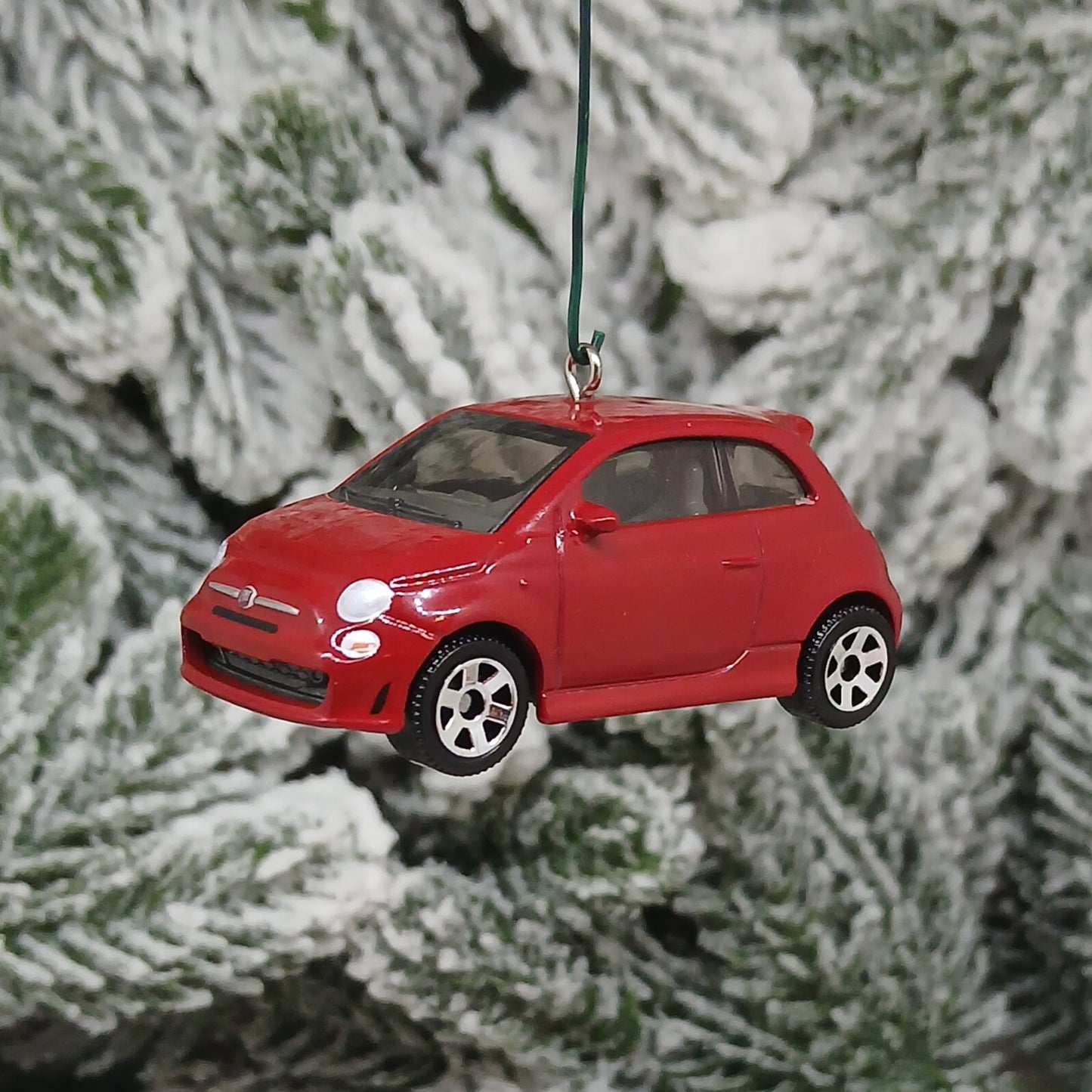 Fiat 2019 500 Turbo Ornament Christmas Gift Xmas Tree Decoration Red Blue
