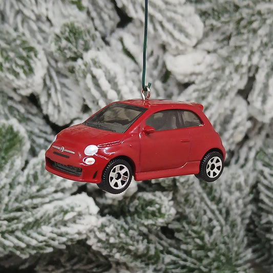 Fiat 2019 500 Turbo Ornament Christmas Gift Xmas Tree Decoration Red Blue