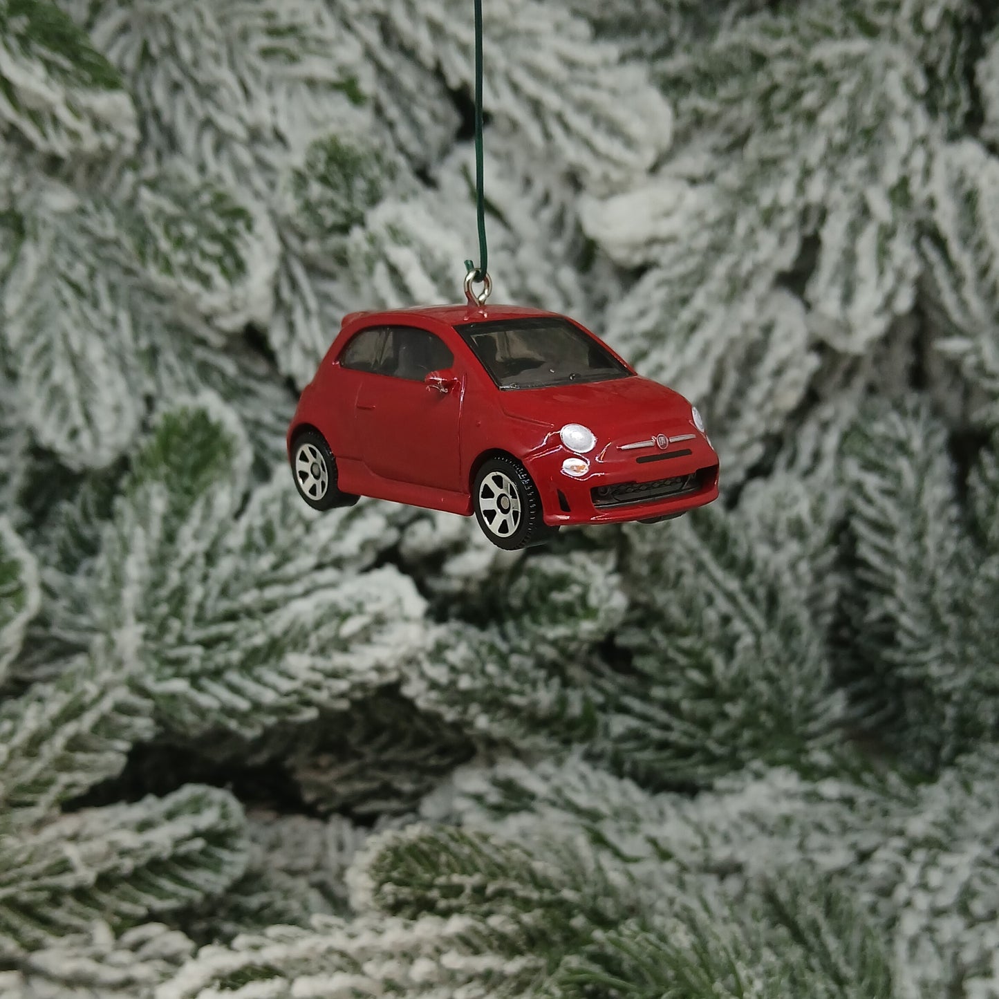 Fiat 2019 500 Turbo Ornament Christmas Gift Xmas Tree Decoration Red Blue