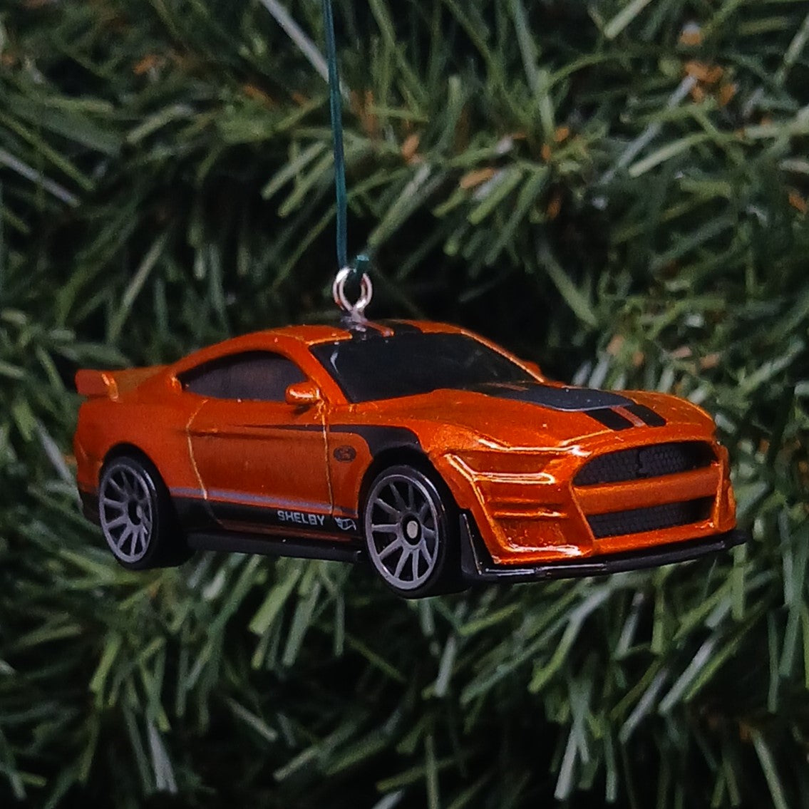 Ford 2020 Mustang Ornament Christmas Gift Shelby GT 500 Unique Xmas Tree Decoration Orange
