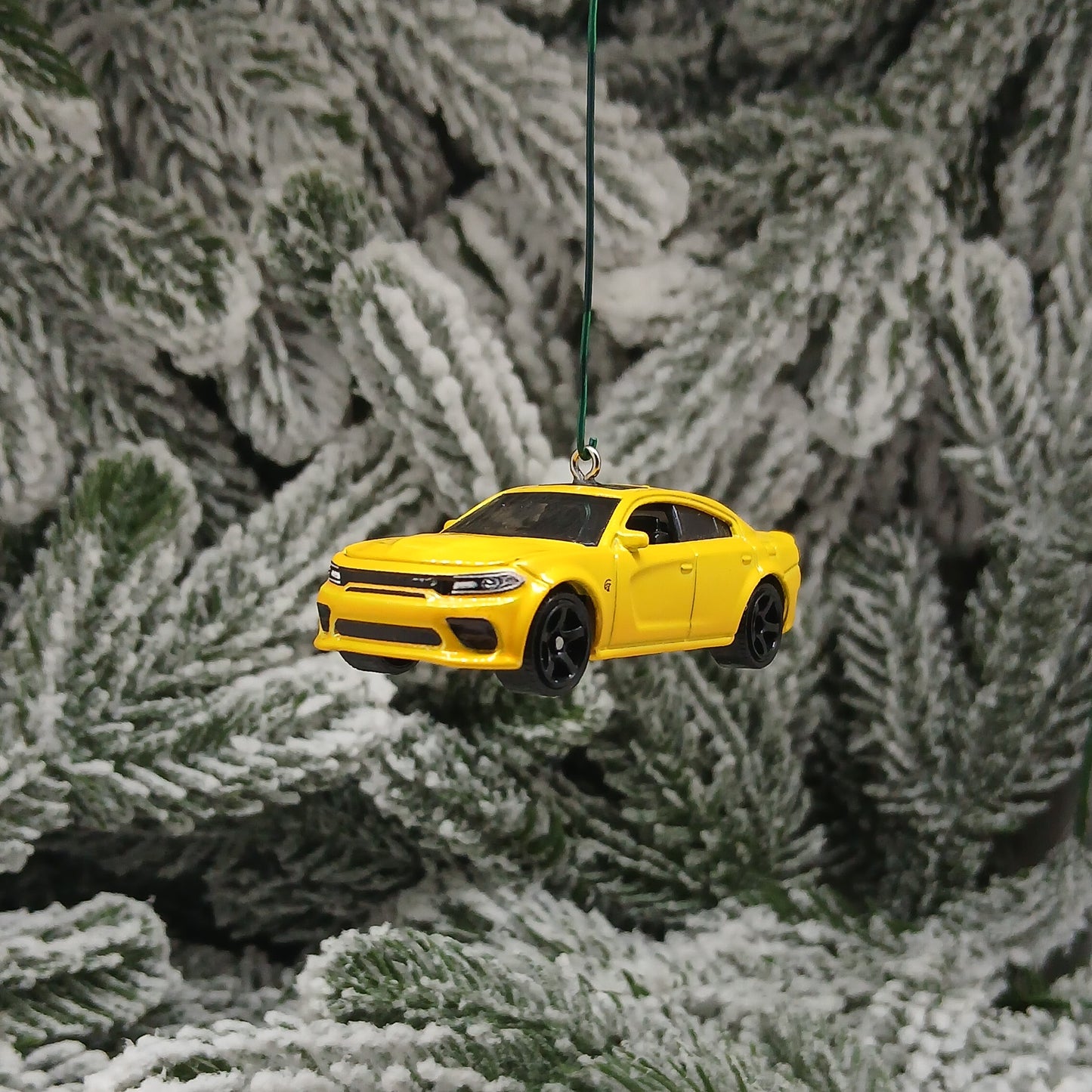 DODGE 2020 Charger SRT Hellcat Ornament Christmas Gift Xmas Tree Decoration Yellow