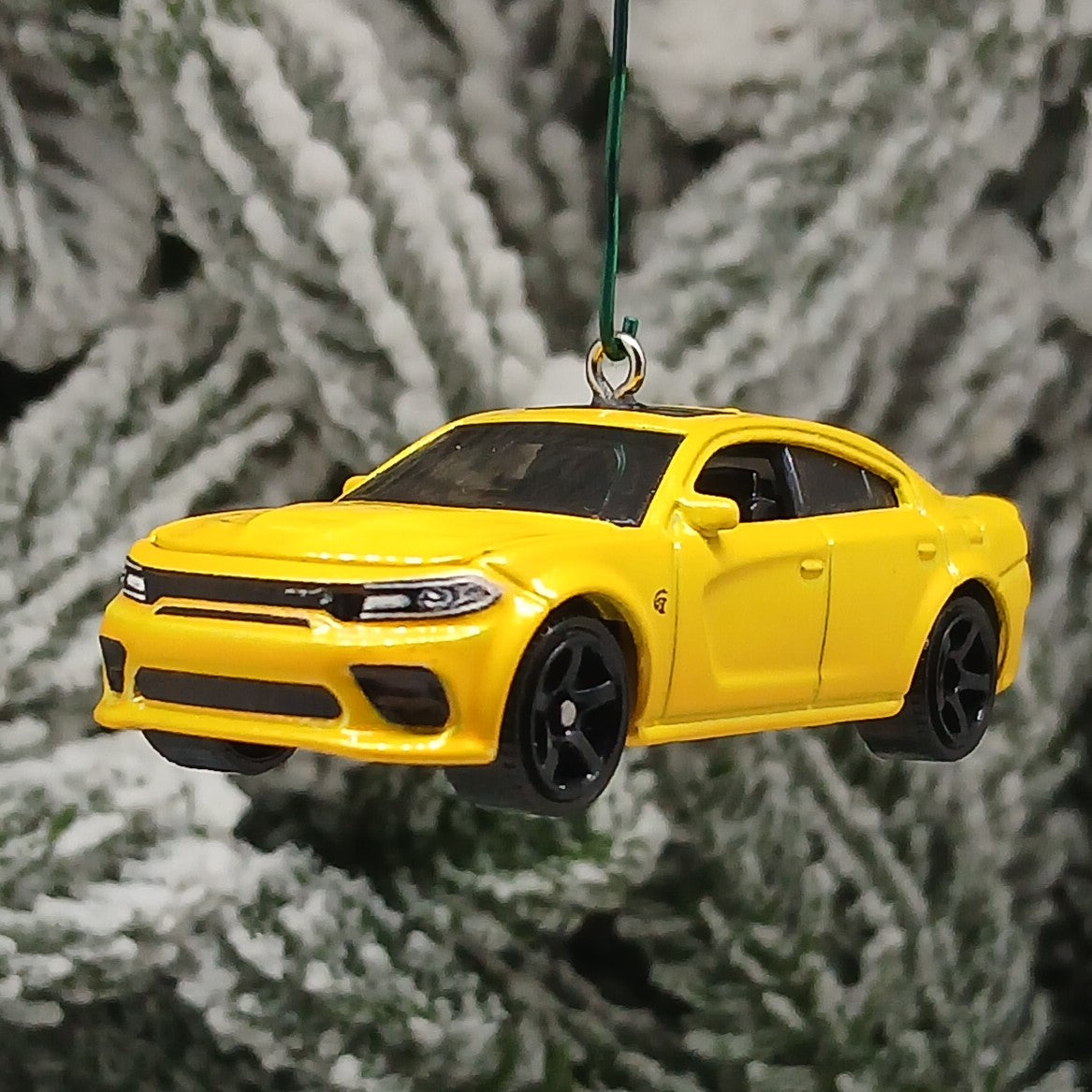 DODGE 2020 Charger SRT Hellcat Ornament Christmas Gift Xmas Tree Decoration Yellow