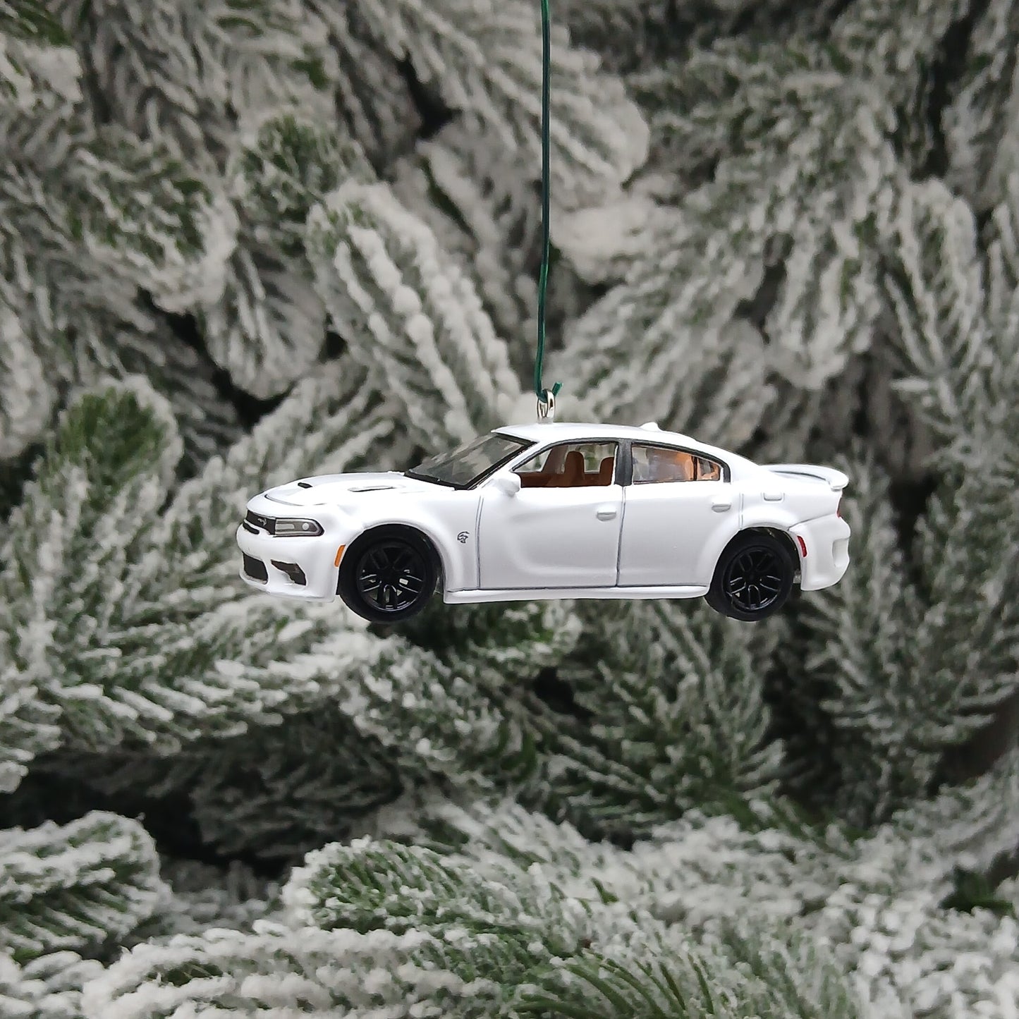 DODGE 2021 Charger SRT Ornament Christmas Gift Hellcat Redeye Hood Opens White Knuckle
