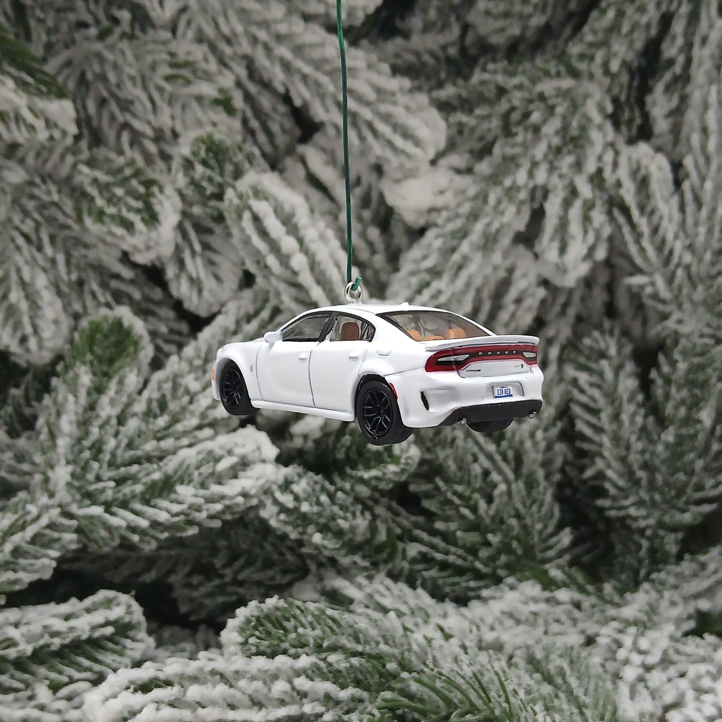 DODGE 2021 Charger SRT Ornament Christmas Gift Hellcat Redeye Hood Opens White Knuckle