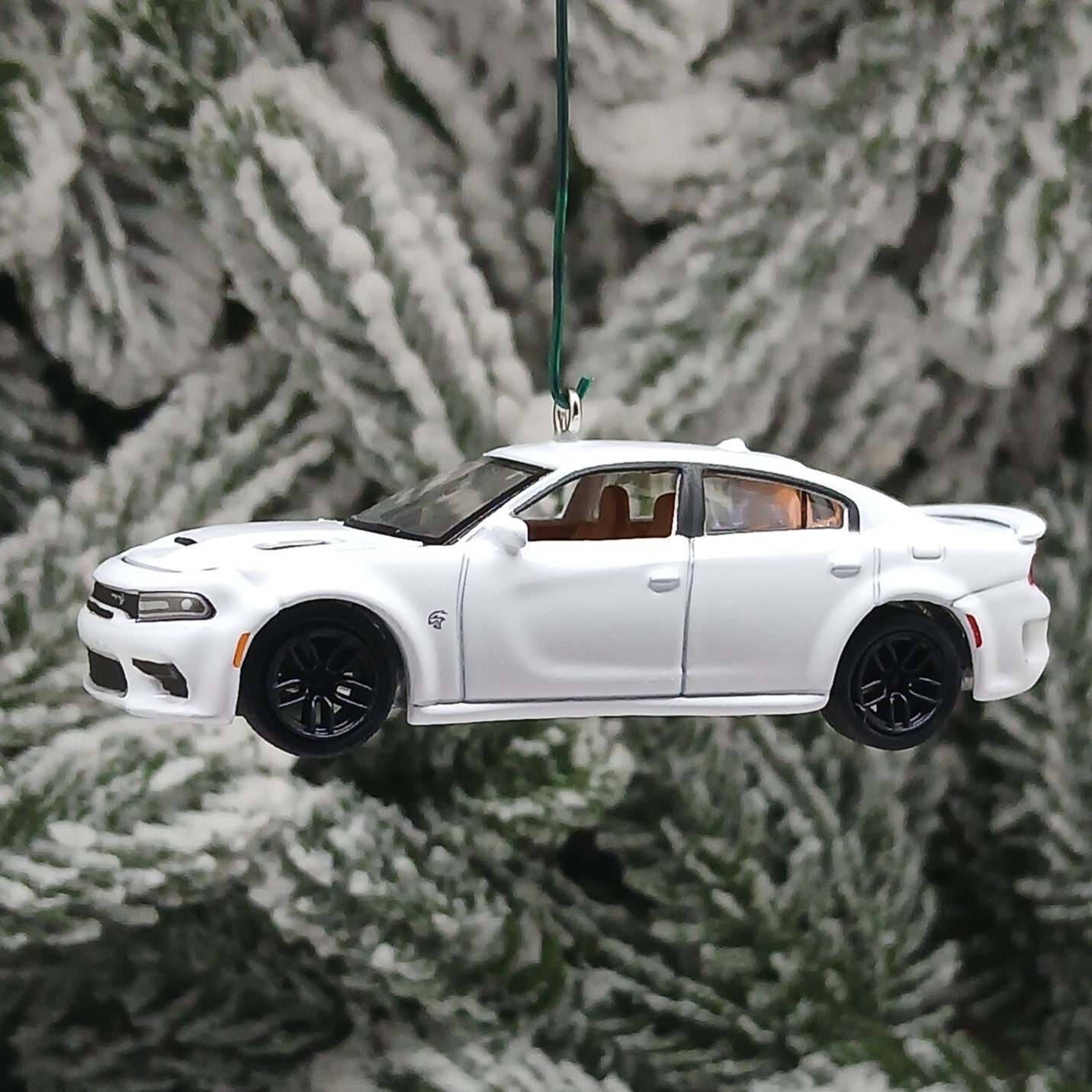 DODGE 2021 Charger SRT Ornament Christmas Gift Hellcat Redeye Hood Opens White Knuckle