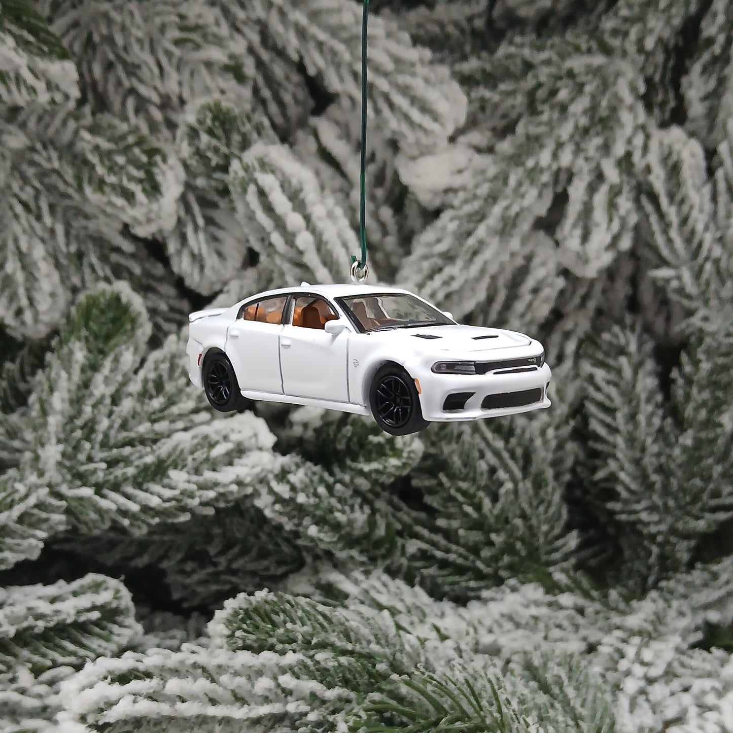 DODGE 2021 Charger SRT Ornament Christmas Gift Hellcat Redeye Hood Opens White Knuckle