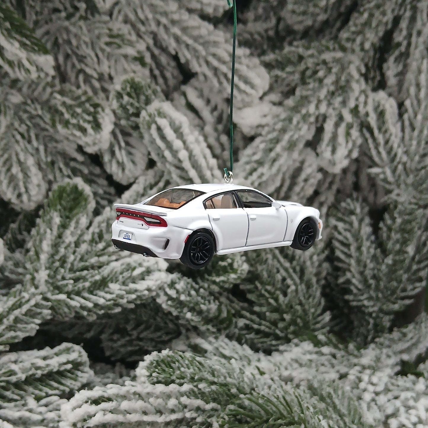 DODGE 2021 Charger SRT Ornament Christmas Gift Hellcat Redeye Hood Opens White Knuckle
