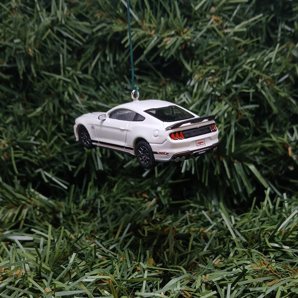 Ford Mustang Ornament 2021 Mach 1 Christmas Gift Xmas Tree Decoration White Great Detail