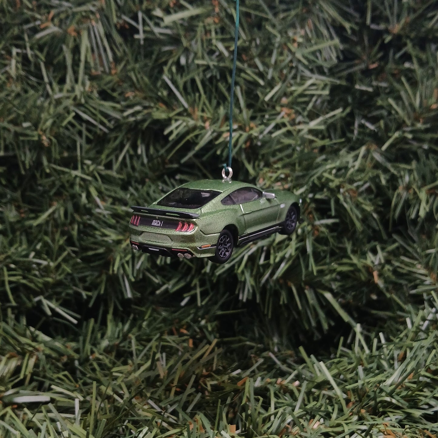 Ford Mustang Ornament 2022 Mach 1 Christmas Gift Xmas Tree Decoration Great Detail Eruption Green
