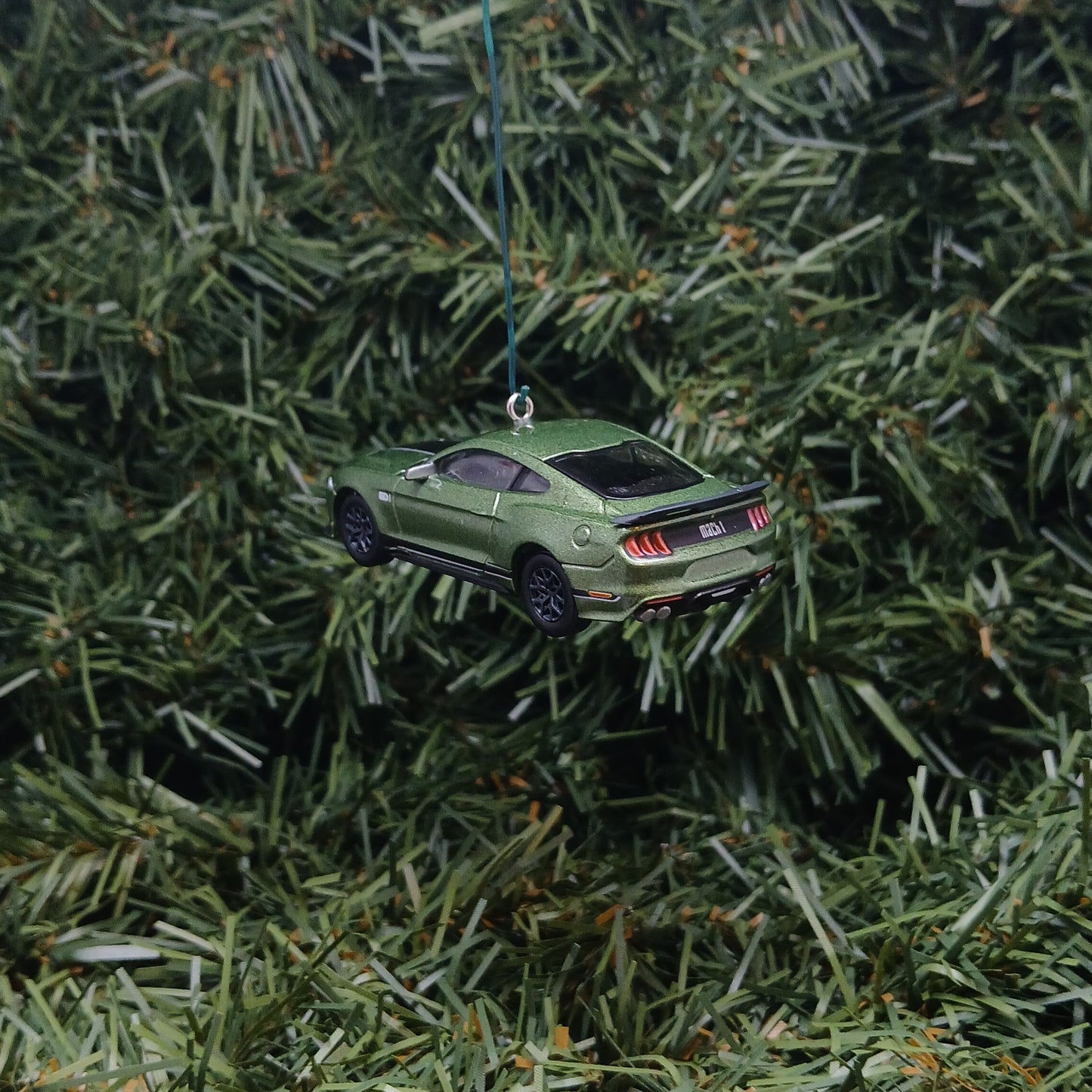 Ford Mustang Ornament 2022 Mach 1 Christmas Gift Xmas Tree Decoration Great Detail Eruption Green