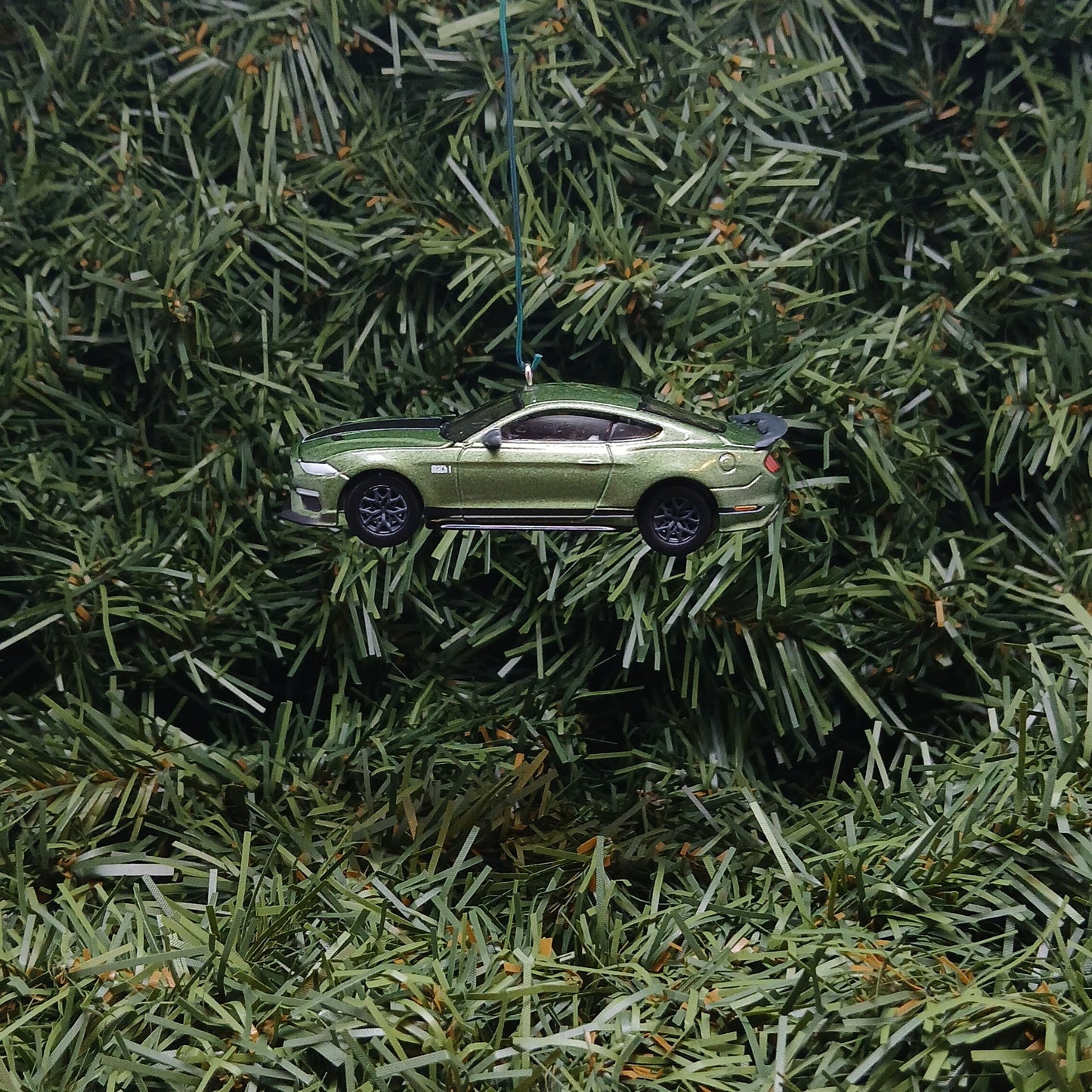 Ford Mustang Ornament 2022 Mach 1 Christmas Gift Xmas Tree Decoration Great Detail Eruption Green
