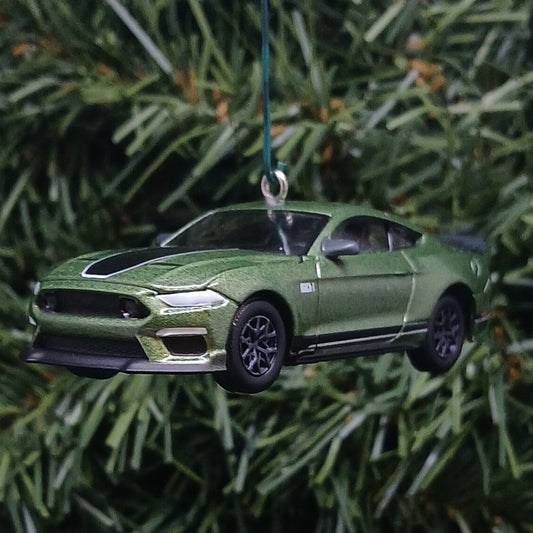 Ford Mustang Ornament 2022 Mach 1 Christmas Gift Xmas Tree Decoration Great Detail Eruption Green
