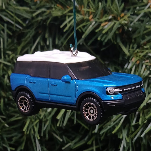 FORD 2022 Bonco Sport Ornament Christmas Decoration Unique Gift Idea 2021-2026 Blue 4x4 SUV