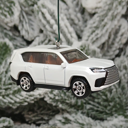 LEXUS LX Ornament Christmas Gift Xmas Tree Decoration 2022-2025 White (no window)