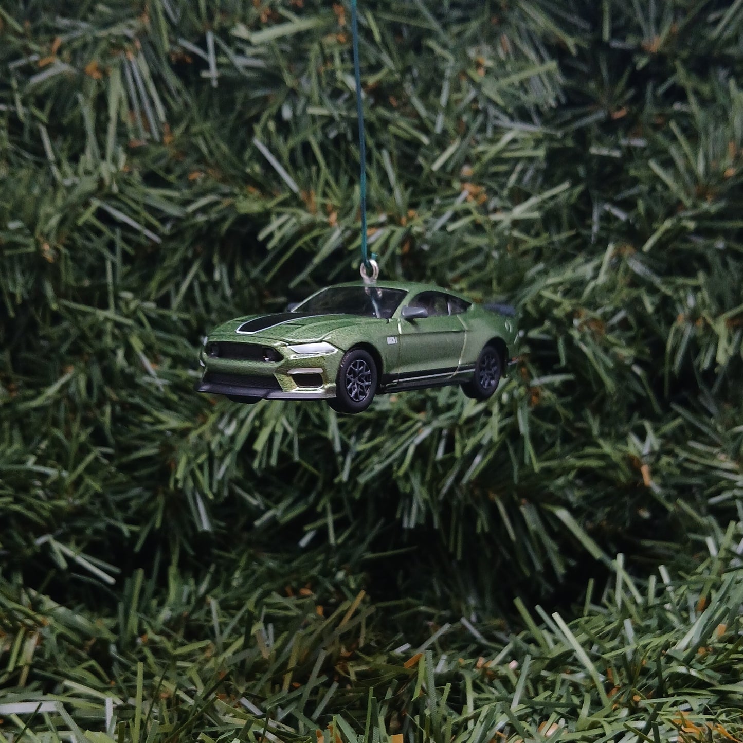 Ford Mustang Ornament 2022 Mach 1 Christmas Gift Xmas Tree Decoration Great Detail Eruption Green