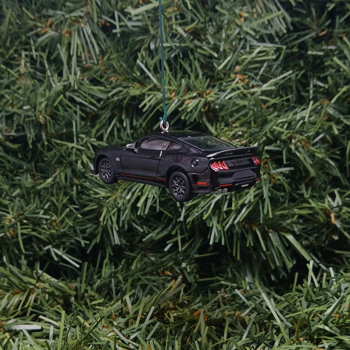 Ford Mustang Ornament 2022 Mach 1 Christmas Gift Xmas Tree Decoration Great Detail Shadow Black