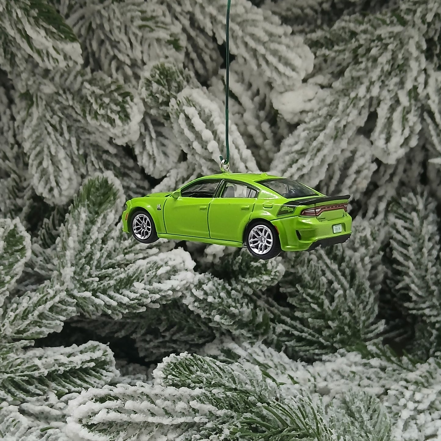 DODGE 2023 Charger R/T Ornament Christmas Gift Sublime Green Scat Pack Swinger Hood Opens