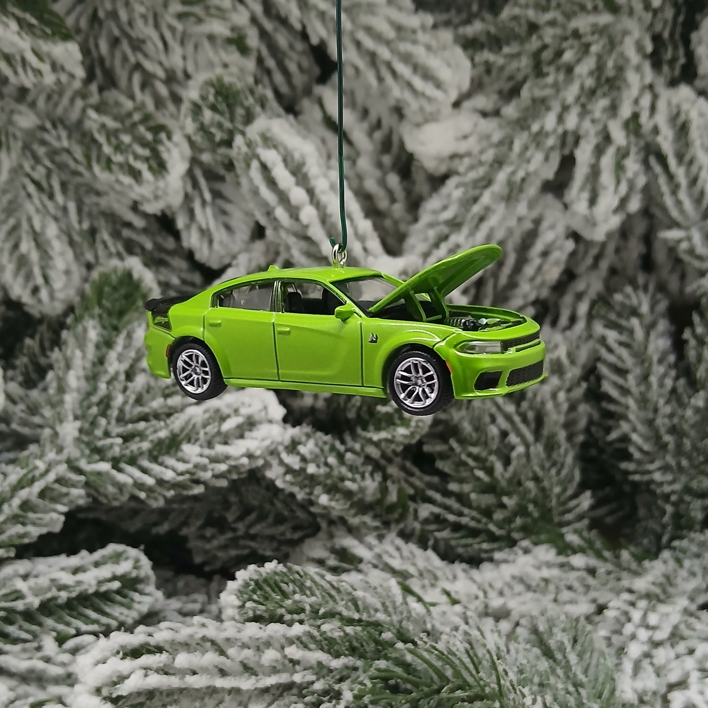 DODGE 2023 Charger R/T Ornament Christmas Gift Sublime Green Scat Pack Swinger Hood Opens