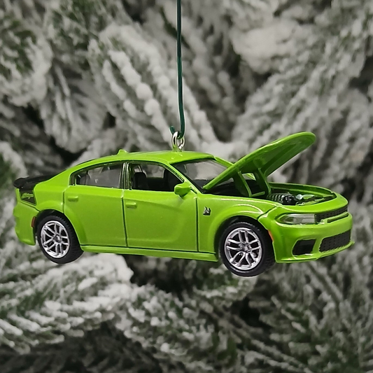 DODGE 2023 Charger R/T Ornament Christmas Gift Sublime Green Scat Pack Swinger Hood Opens