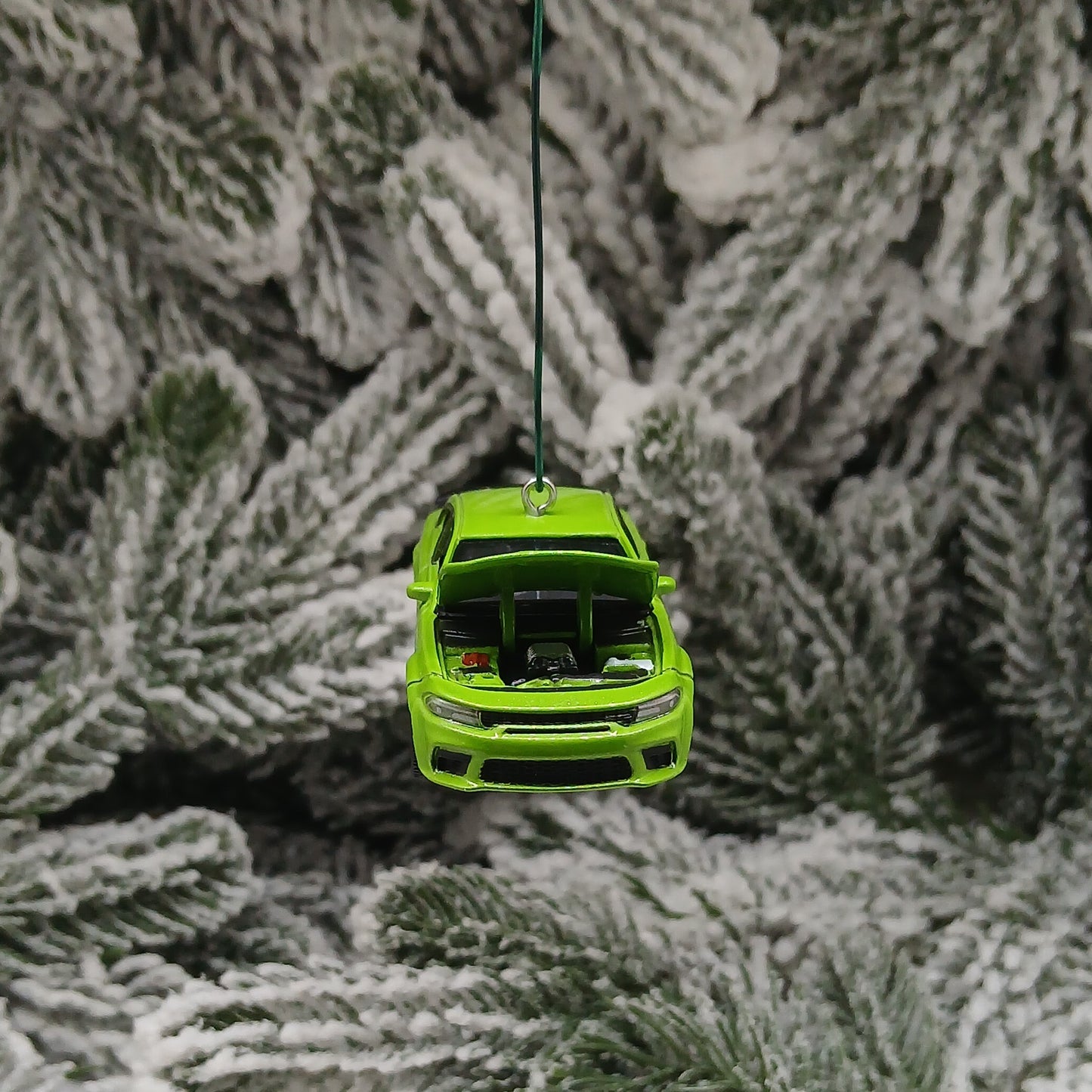 DODGE 2023 Charger R/T Ornament Christmas Gift Sublime Green Scat Pack Swinger Hood Opens
