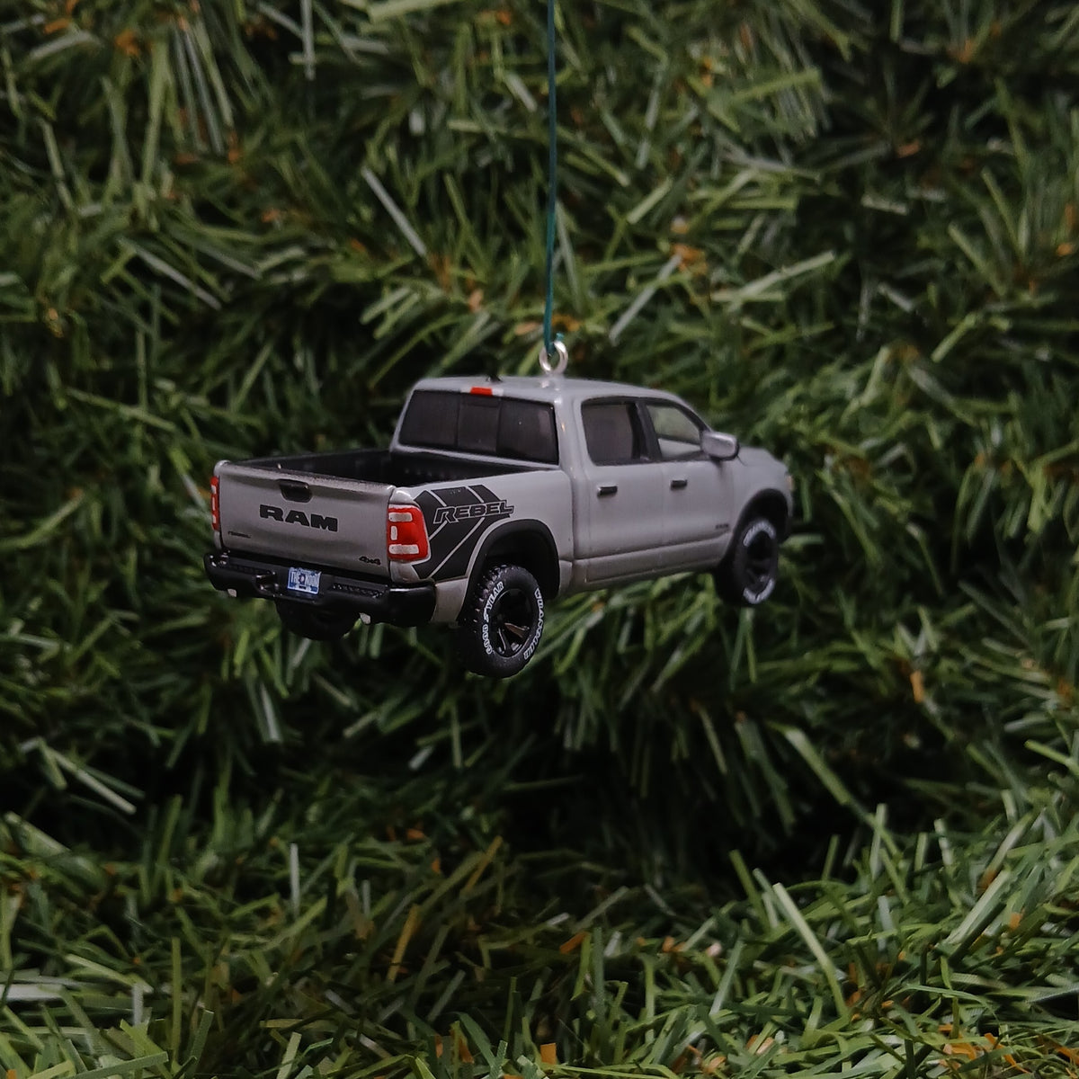 Dodge 2023 Ram Rebel Ornament Christmas Gift Xmas Decoration Lunar Edition Ceramic Gray