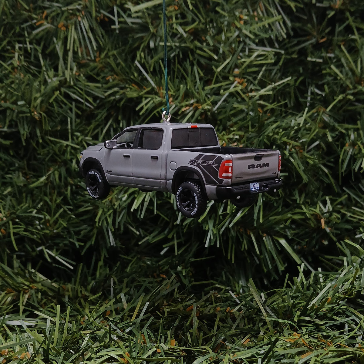 Dodge 2023 Ram Rebel Ornament Christmas Gift Xmas Decoration Lunar Edition Ceramic Gray