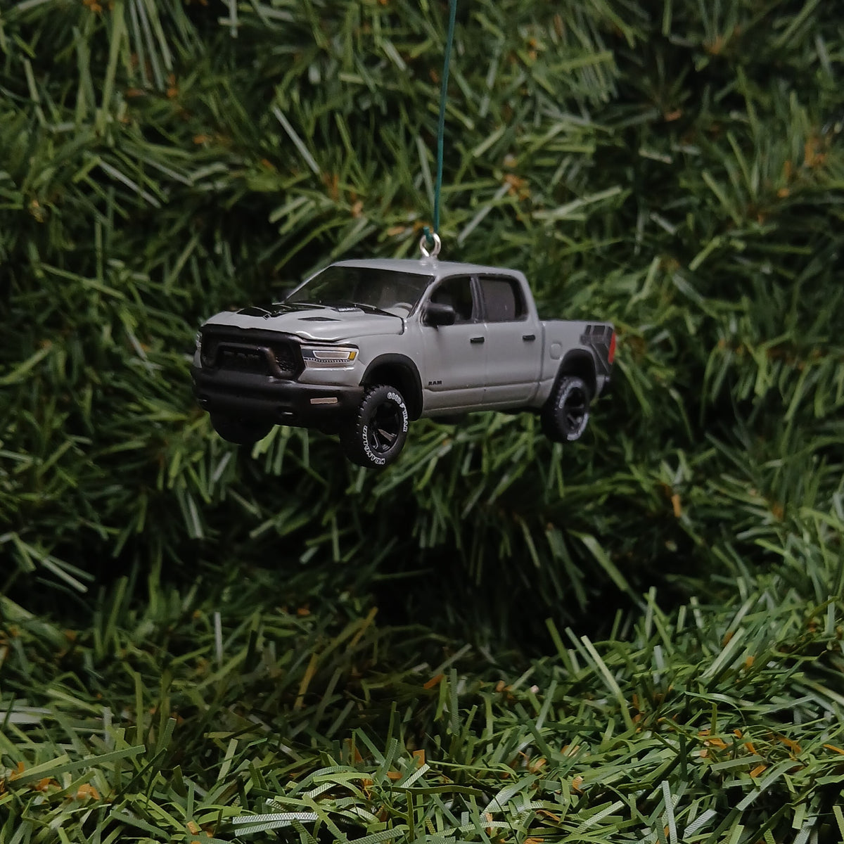 Dodge 2023 Ram Rebel Ornament Christmas Gift Xmas Decoration Lunar Edition Ceramic Gray
