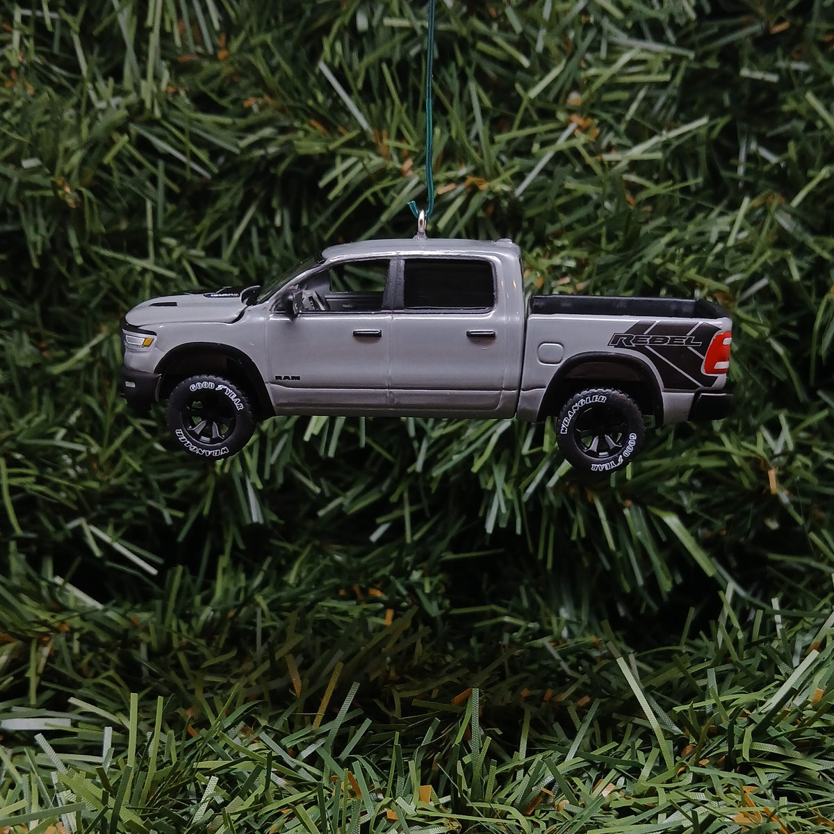 Dodge 2023 Ram Rebel Ornament Christmas Gift Xmas Decoration Lunar Edition Ceramic Gray