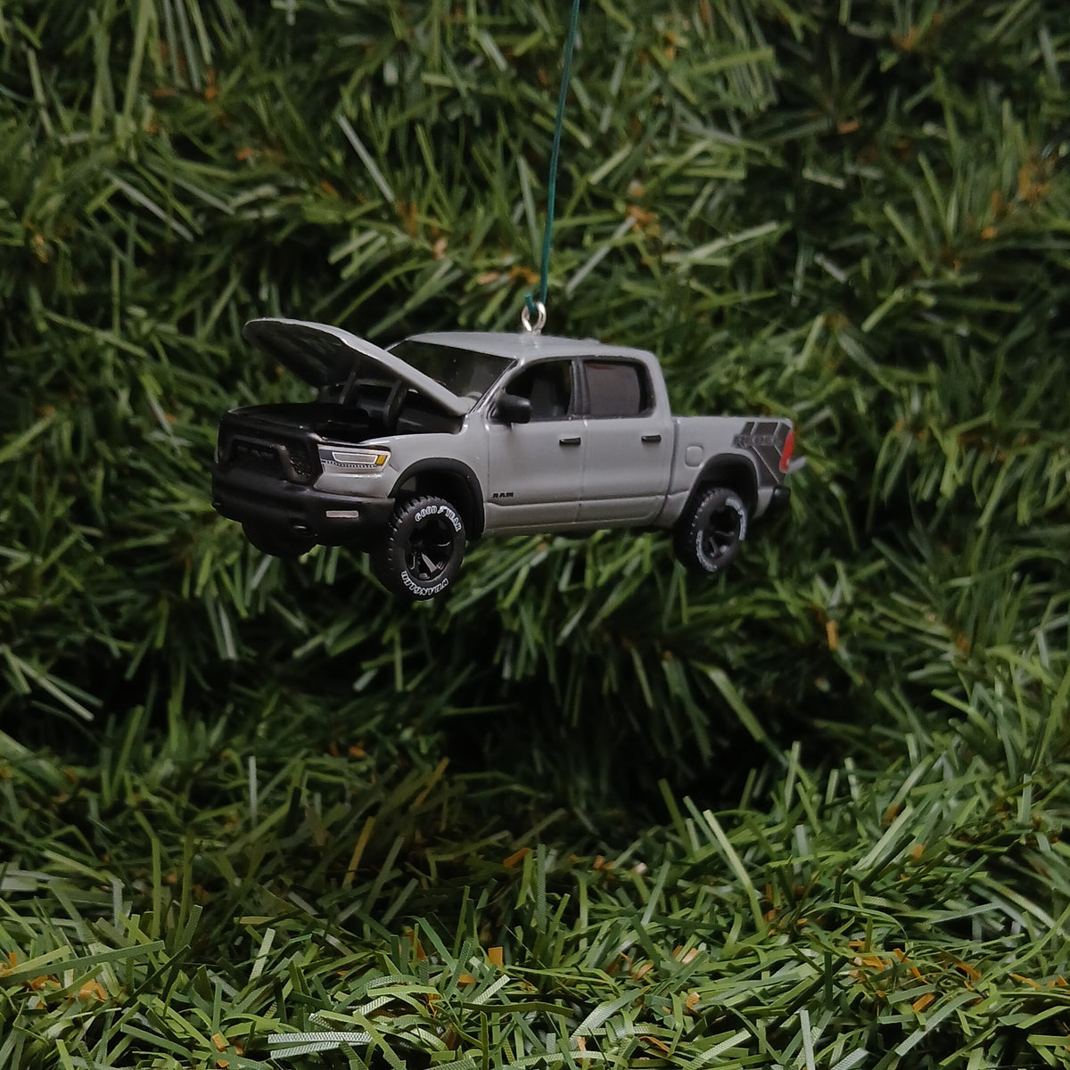 Dodge 2023 Ram Rebel Ornament Christmas Gift Xmas Decoration Lunar Edition Ceramic Gray