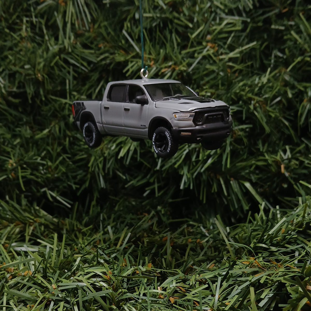 Dodge 2023 Ram Rebel Ornament Christmas Gift Xmas Decoration Lunar Edition Ceramic Gray