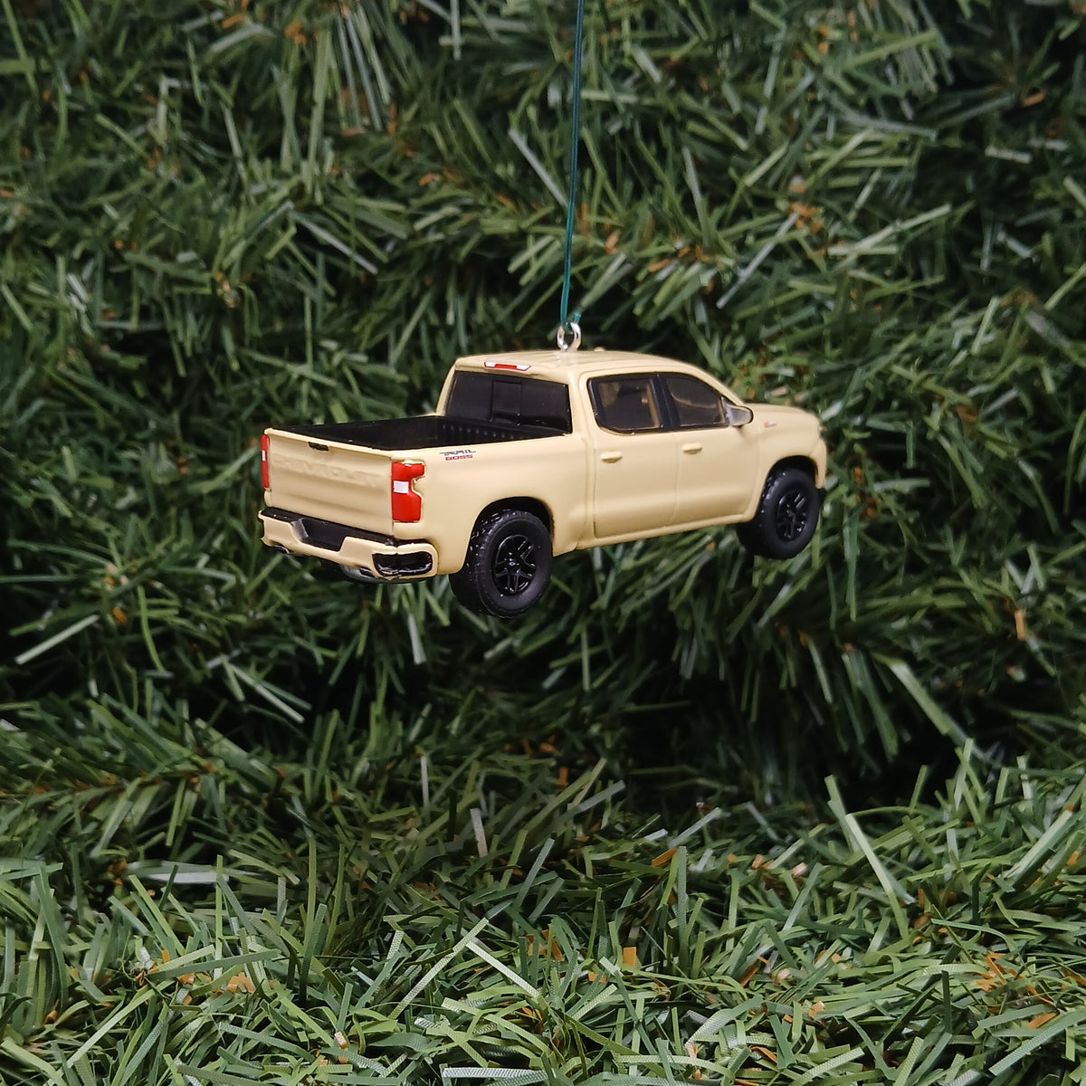 Chevy Silverado Ornament Christmas Gift 2023 LT Trail Boss Chevrolet Truck Xmas Decoration Sand Dune